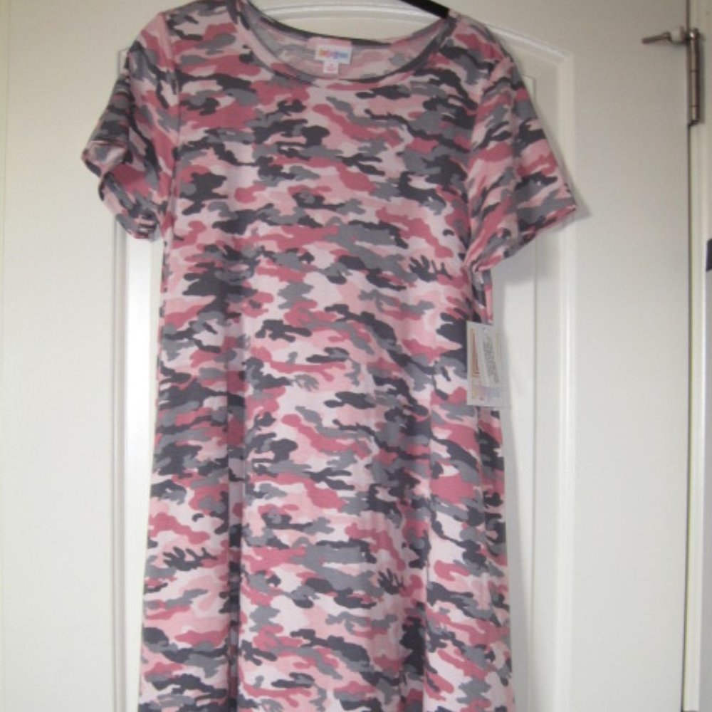 Lularoe Pink Camo Carly Dress